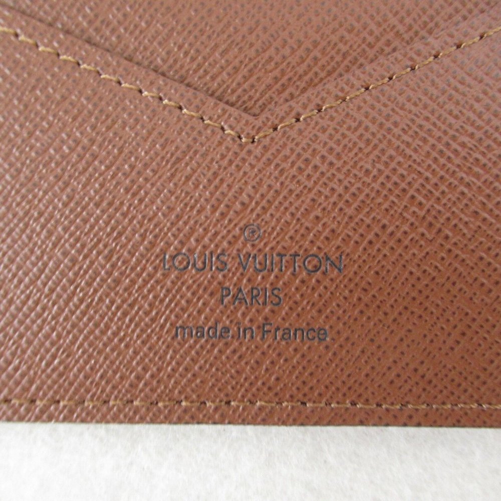 LOUIS VUITTON Passport Cover Travel Case Card Holder Monogram Canvas Used - Picture 7 of 8